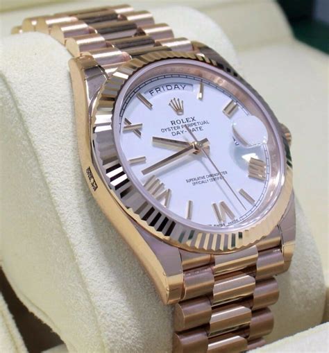 solid gold rolex with diamonds|Rolex rose gold 40mm president.